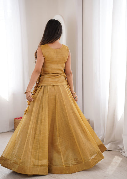 Zari Work Lehenga Koti Set