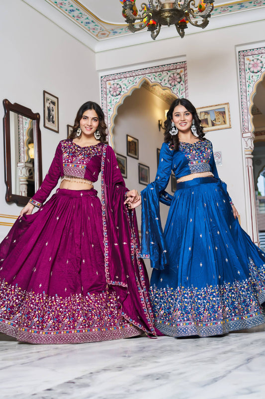 Pure Vichitra Silk Chaniya Choli