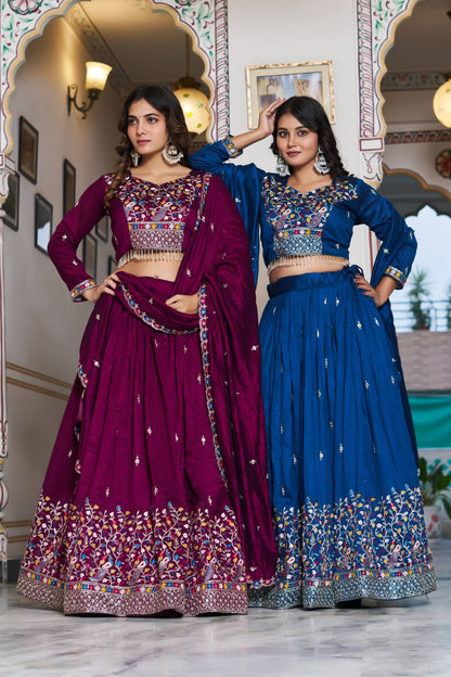 Pure Vichitra Silk Chaniya Choli