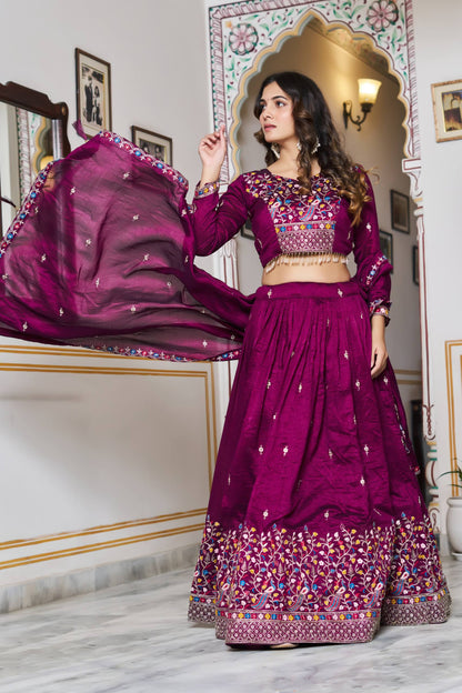 Pure Vichitra Silk Chaniya Choli