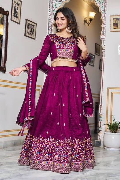 Pure Vichitra Silk Chaniya Choli