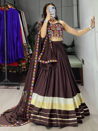 Navratri Special Chocolate Color Choli