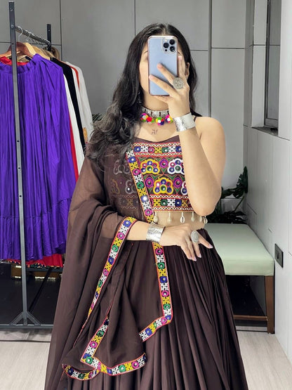 Navratri Special Chocolate Color Choli
