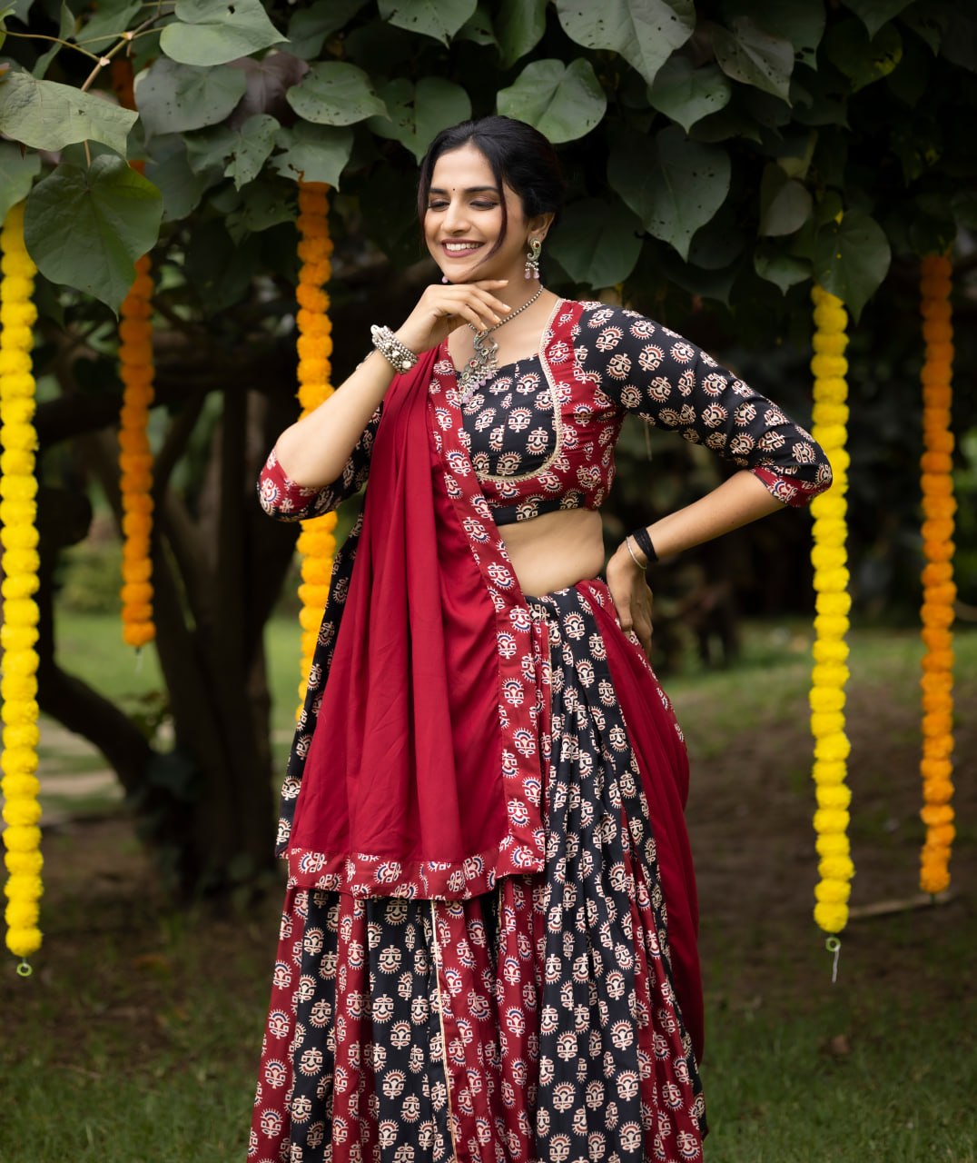 Traditional Ajarakh Prints | Navratri Chaniya Choli