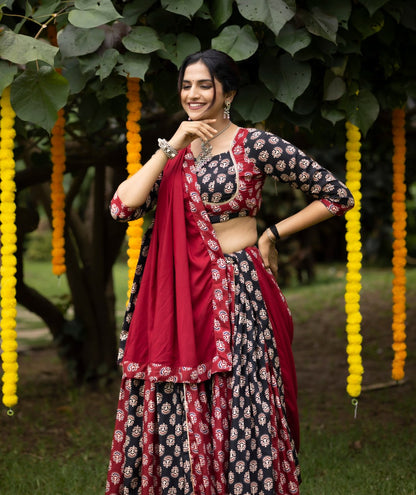 Traditional Ajarakh Prints | Navratri Chaniya Choli