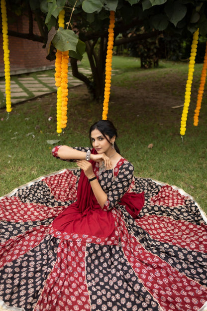 Traditional Ajarakh Prints | Navratri Chaniya Choli