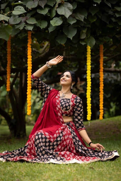 Traditional Ajarakh Prints | Navratri Chaniya Choli