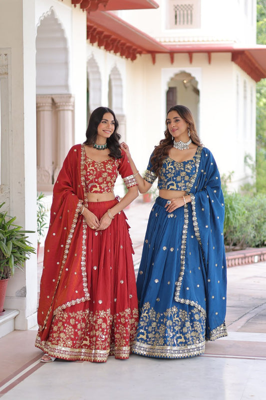 Vichitra Silk Wedding Lehenga