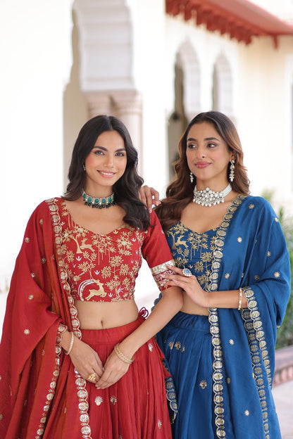 Vichitra Silk Wedding Lehenga