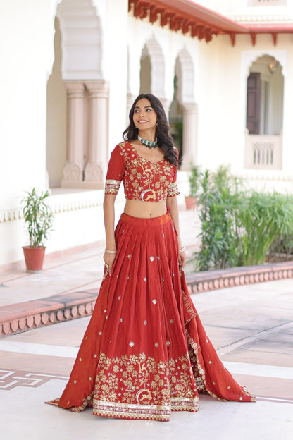 Vichitra Silk Wedding Lehenga