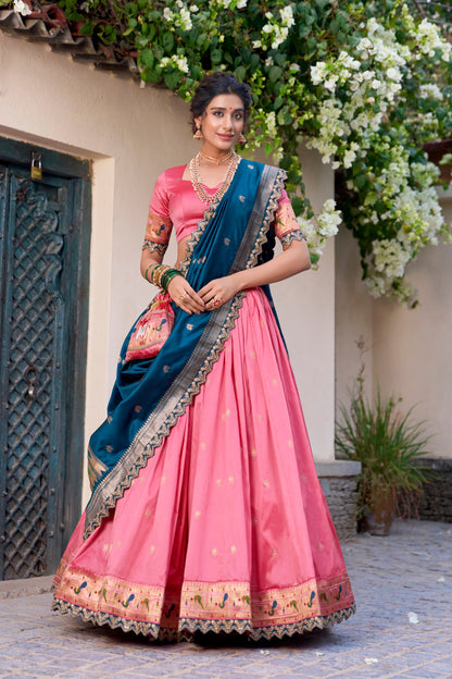 Jacquard Silk Paithani Lehenga Choli