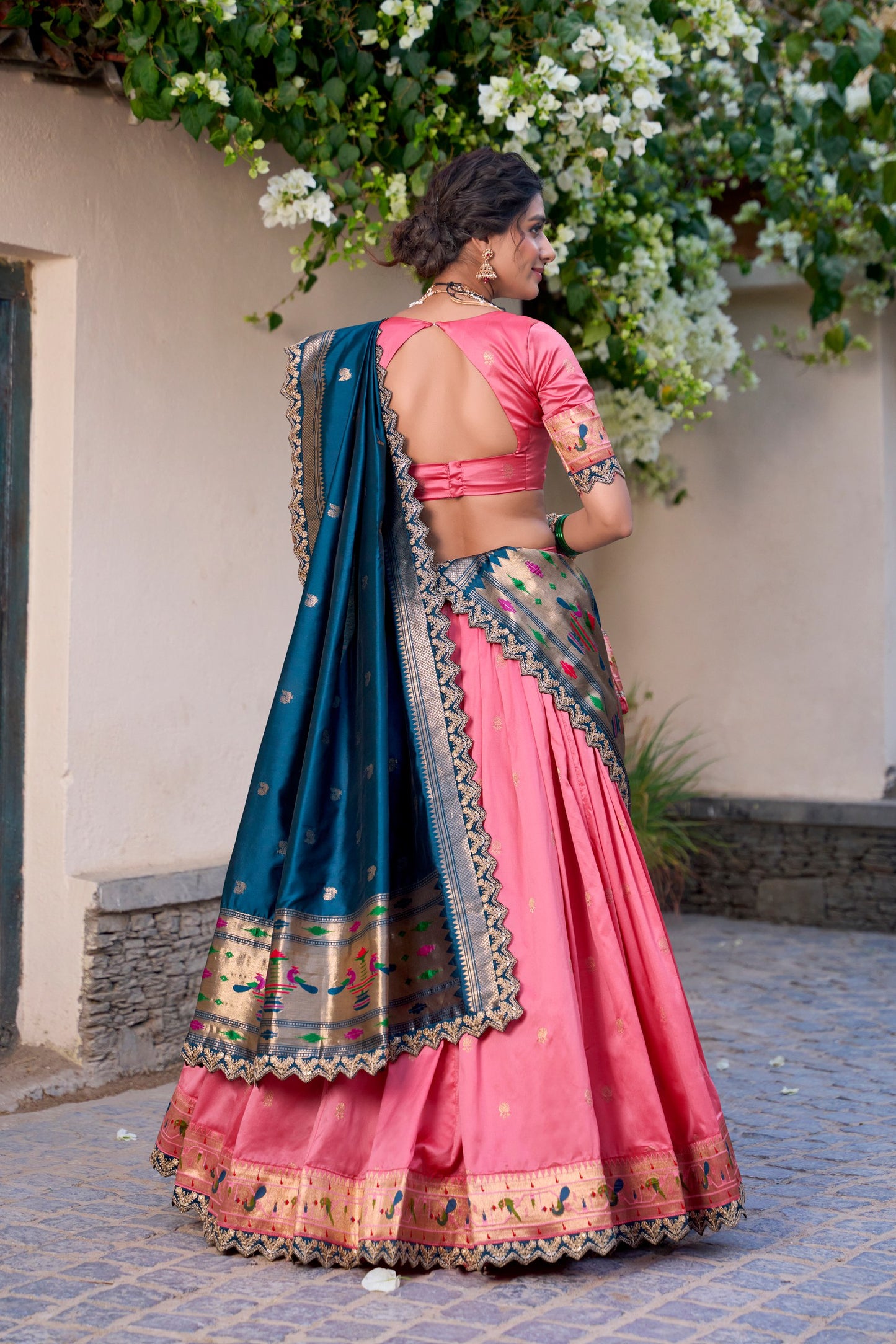 Jacquard Silk Paithani Lehenga Choli