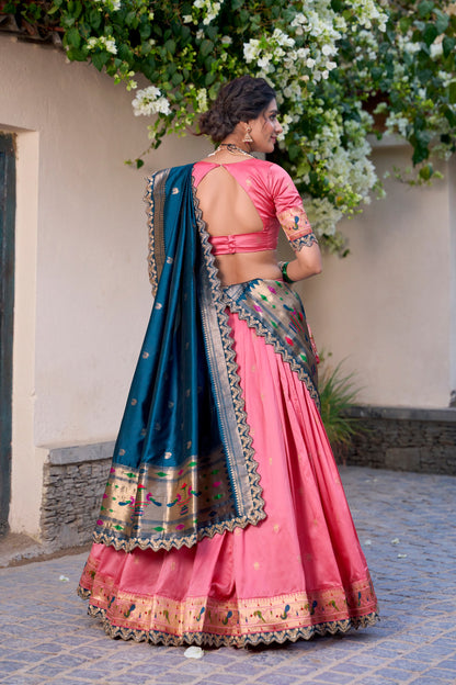 Jacquard Silk Paithani Lehenga Choli