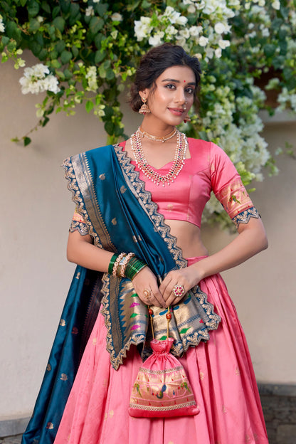 Jacquard Silk Paithani Lehenga Choli