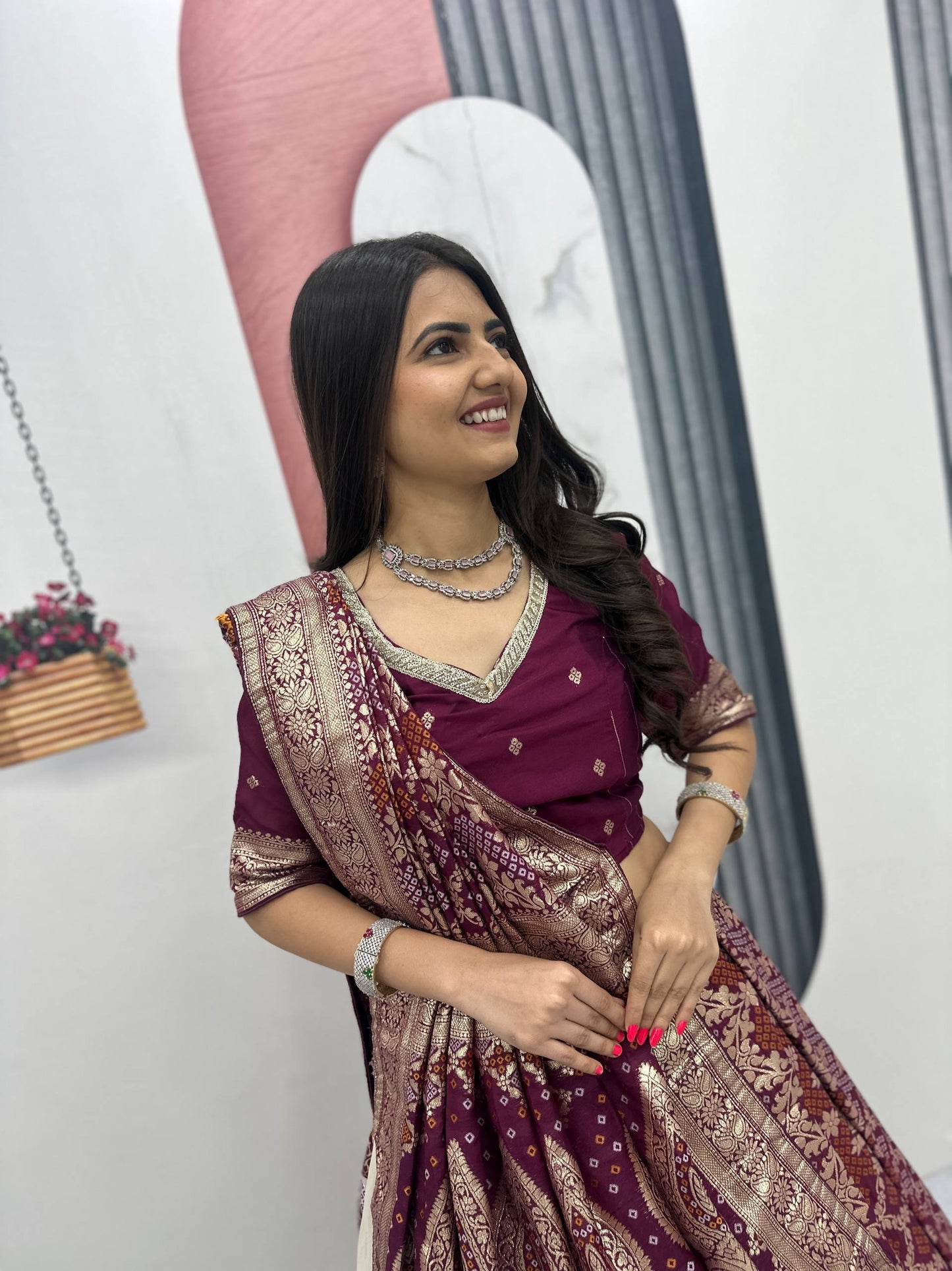 Trending Saree Blouse Lehenga Set