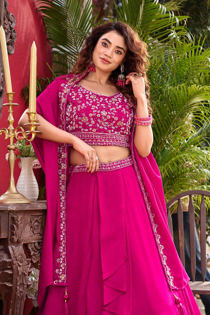 Indo Western Style Three Piece Lehenga Choli