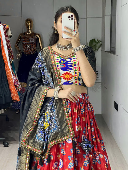 Floral Silk Navratri Choli