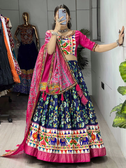 Floral Silk Navratri Choli