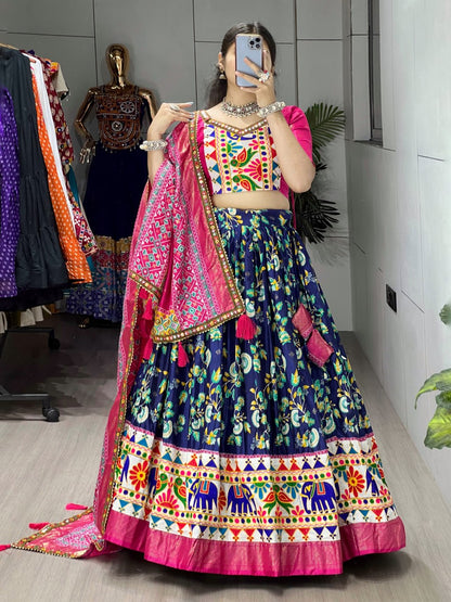 Floral Silk Navratri Choli