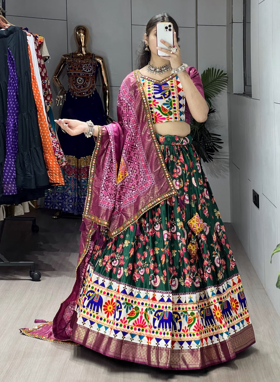 Floral Silk Navratri Choli