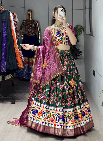 Floral Silk Navratri Choli