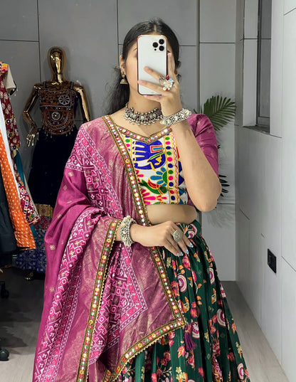 Floral Silk Navratri Choli