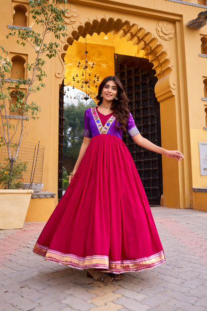 Vichitra Silk Gown
