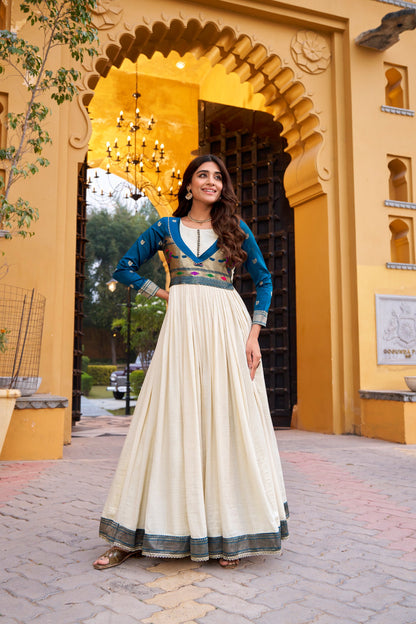 Vichitra Silk Gown