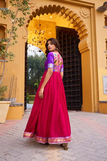 Vichitra Silk Gown