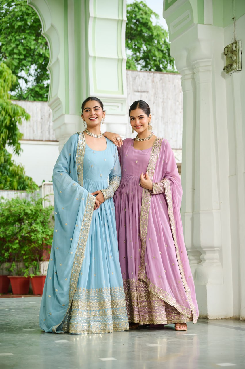 Unique Dusty Coloured Gown