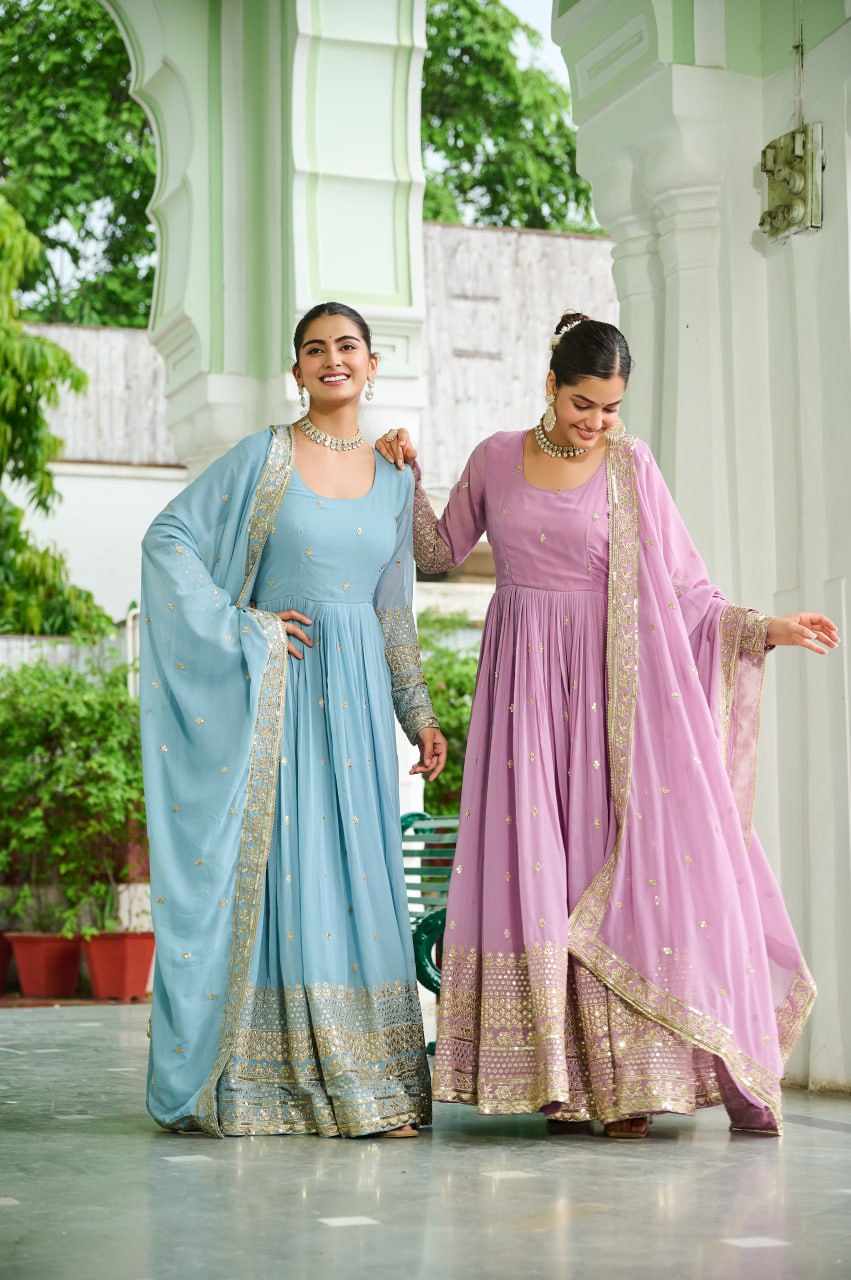 Unique Dusty Coloured Gown