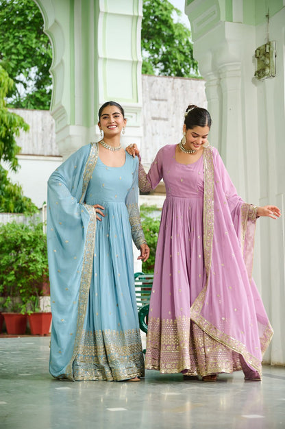 Unique Dusty Coloured Gown