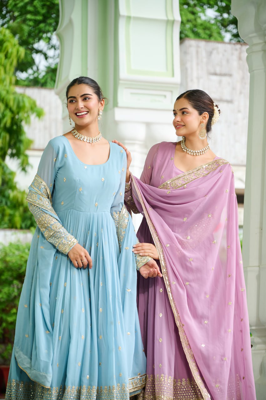 Unique Dusty Coloured Gown