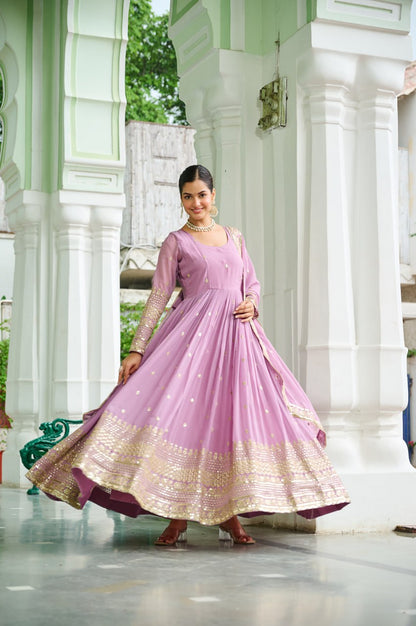 Unique Dusty Coloured Gown
