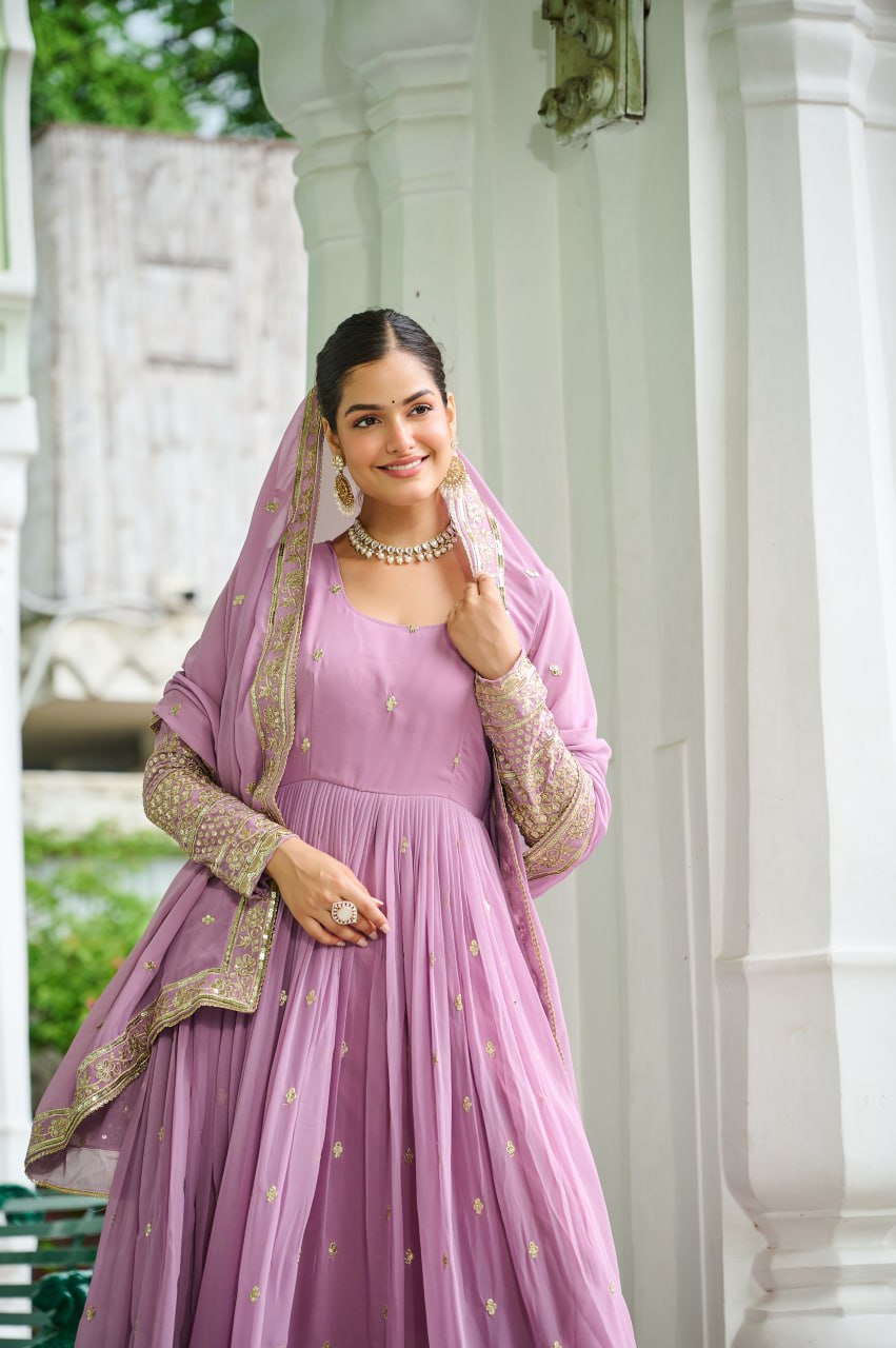 Unique Dusty Coloured Gown