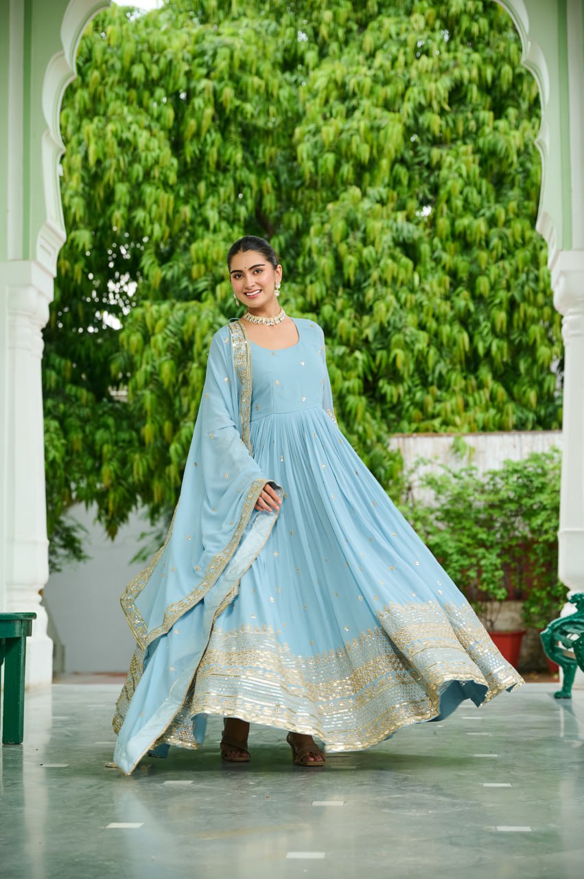 Unique Dusty Coloured Gown