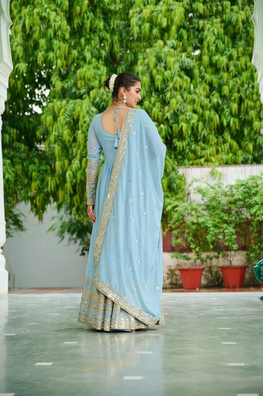 Unique Dusty Coloured Gown