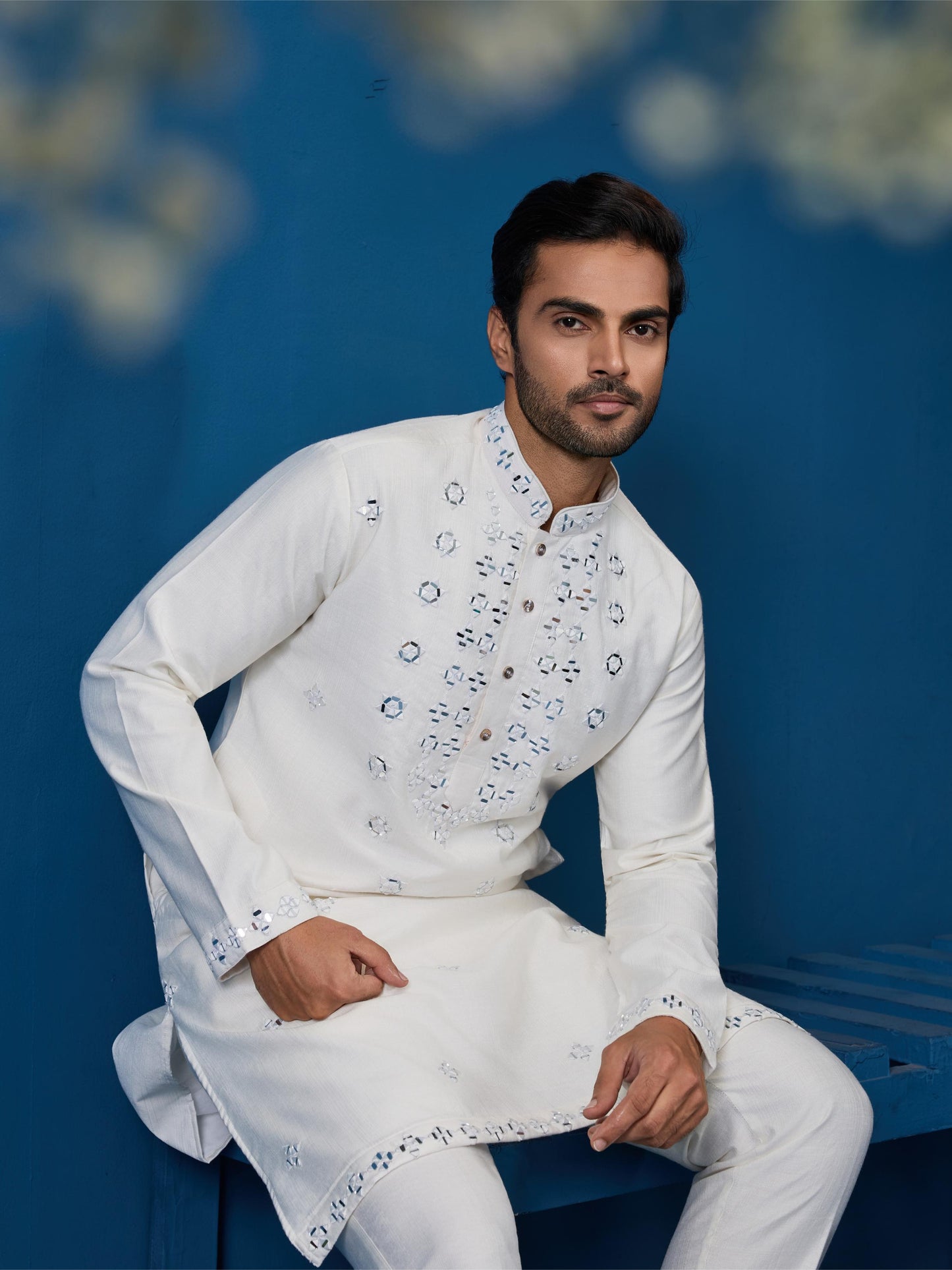 New Exclusive Festival Real Mirror Work Mens Wear Kurta Bottom Collection