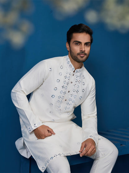 New Exclusive Festival Real Mirror Work Mens Wear Kurta Bottom Collection