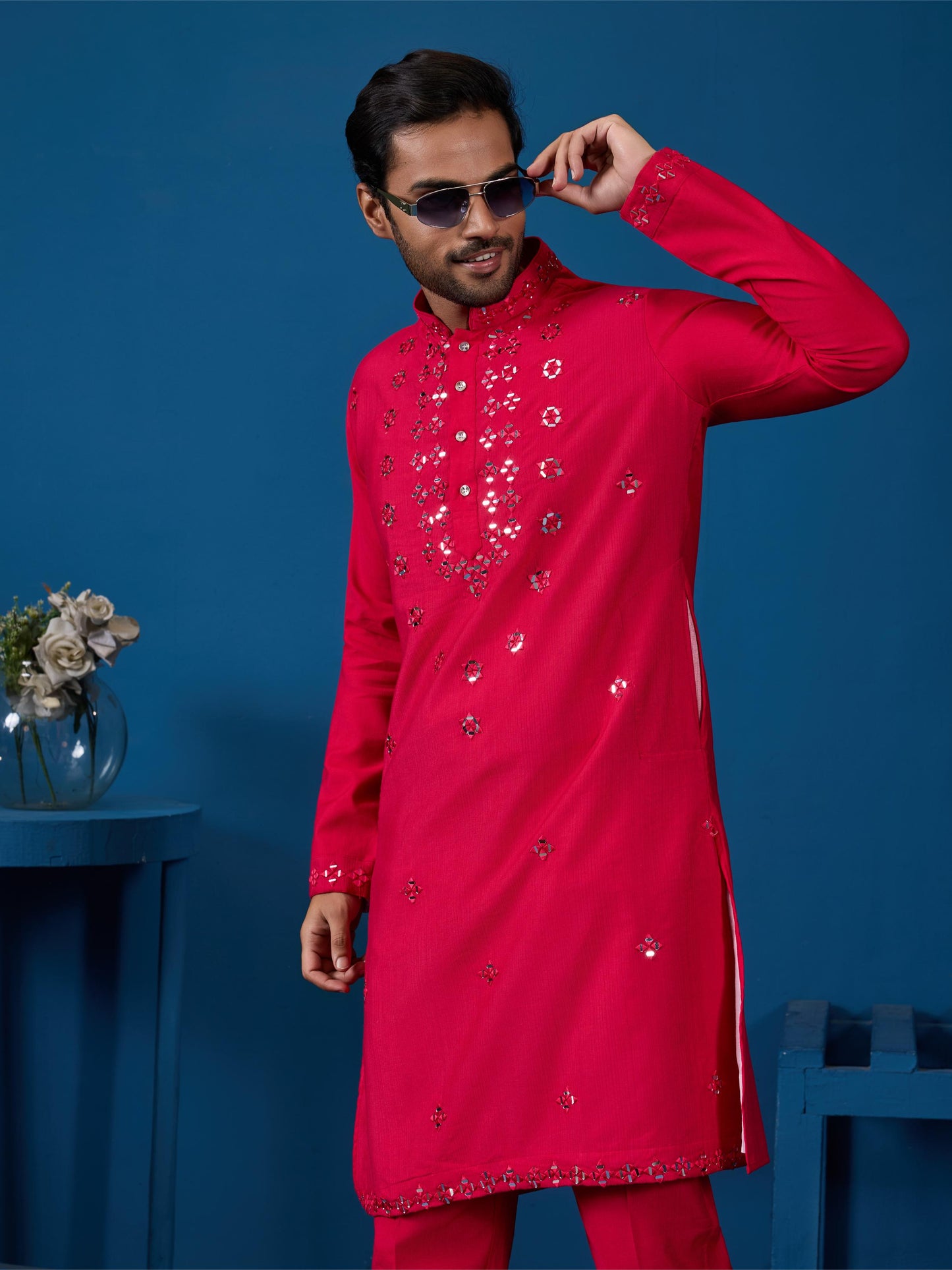 New Exclusive Festival Real Mirror Work Mens Wear Kurta Bottom Collection
