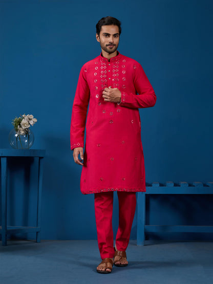 New Exclusive Festival Real Mirror Work Mens Wear Kurta Bottom Collection