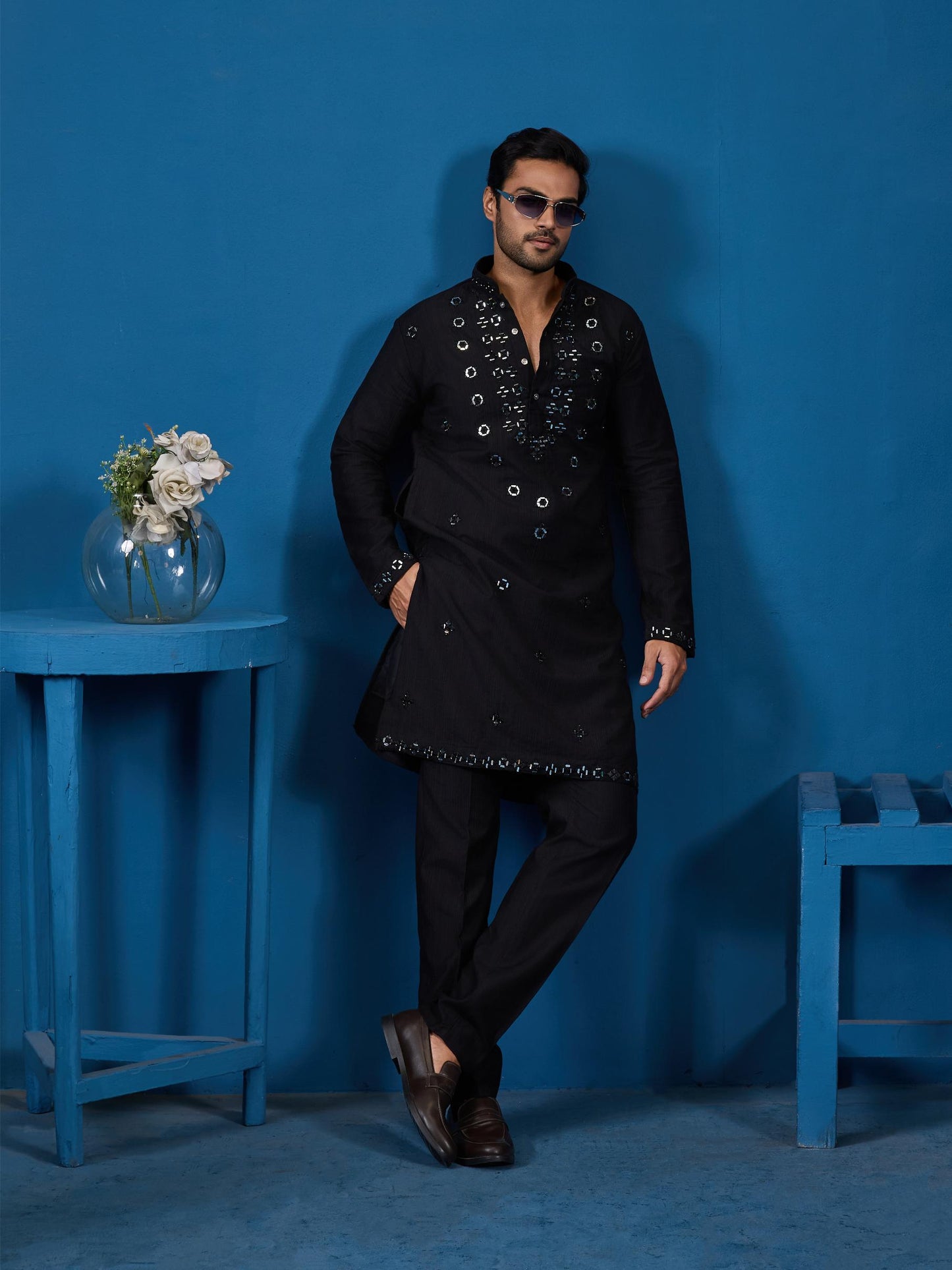 New Exclusive Festival Real Mirror Work Mens Wear Kurta Bottom Collection