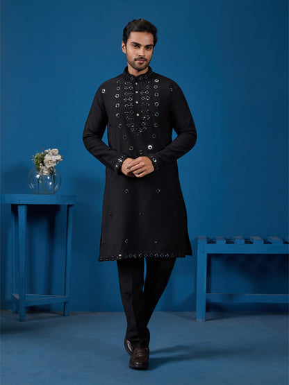 New Exclusive Festival Real Mirror Work Mens Wear Kurta Bottom Collection
