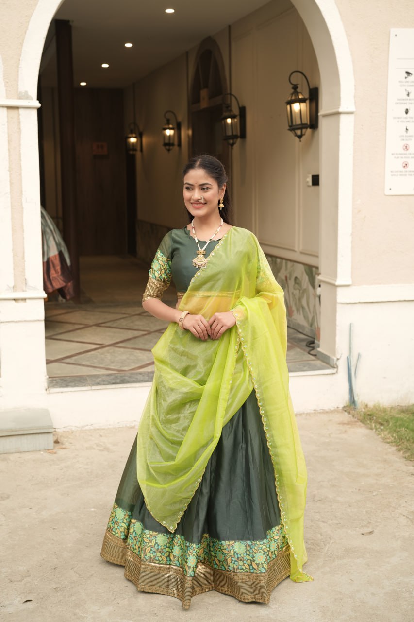 New Arrivals Shimmar Silk Lehega Set