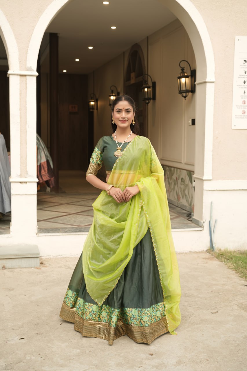 New Arrivals Shimmar Silk Lehega Set