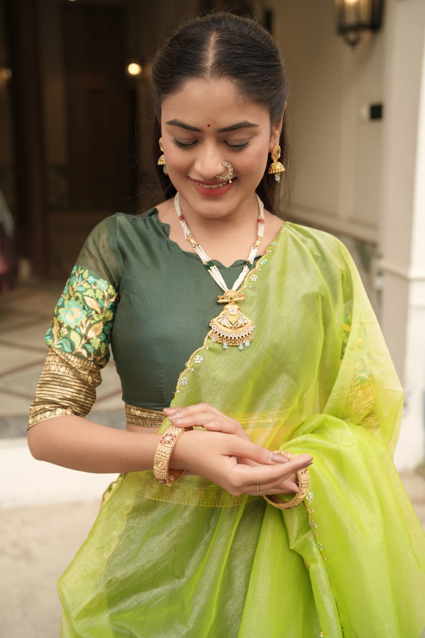 New Arrivals Shimmar Silk Lehega Set