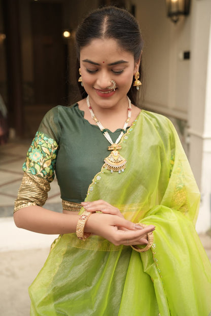 New Arrivals Shimmar Silk Lehega Set
