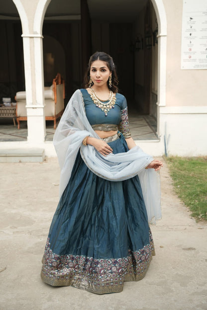New Arrivals Shimmar Silk Lehega Set
