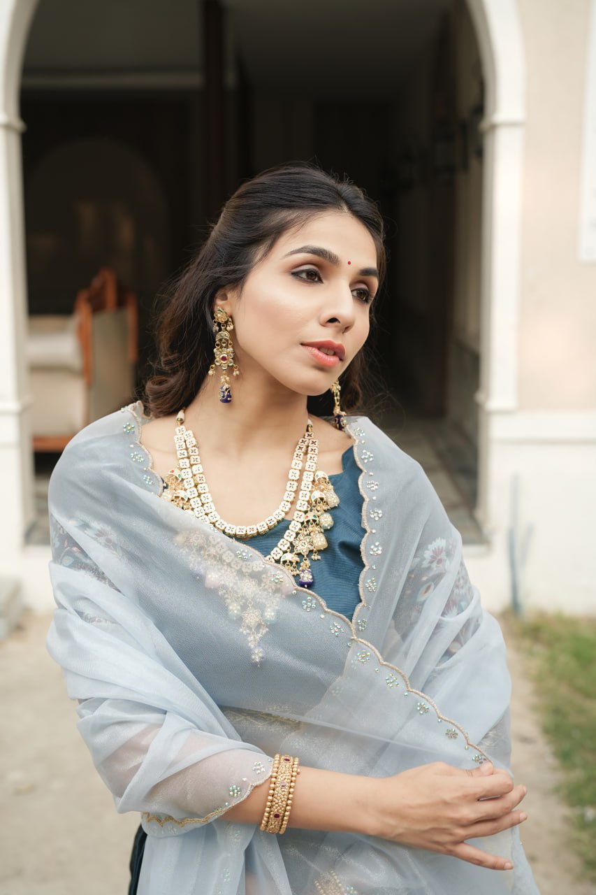 New Arrivals Shimmar Silk Lehega Set