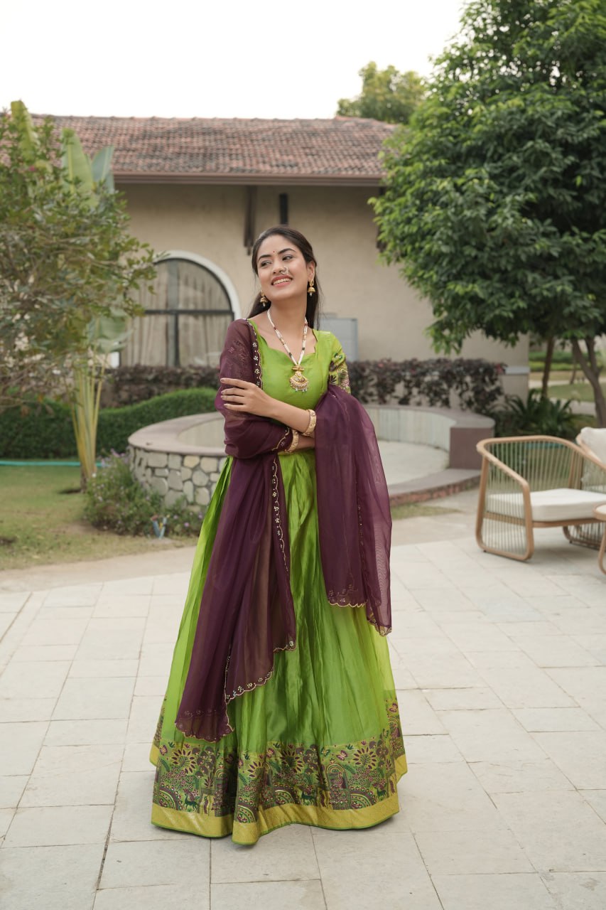 New Arrivals Shimmar Silk Lehega Set